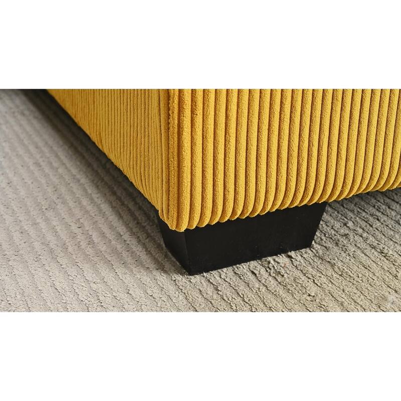 Us Pride Furniture Payan 102.4" Wide Corduroy L-Shape Sectional Sofa