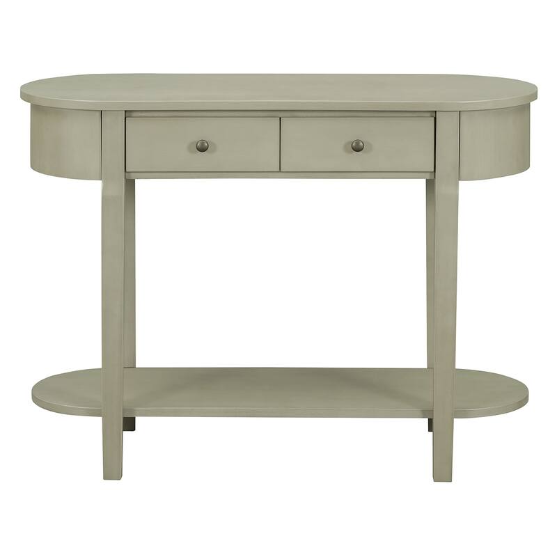 Vintage Console Table, Glossy Sofa Table for Entryway and Living Room