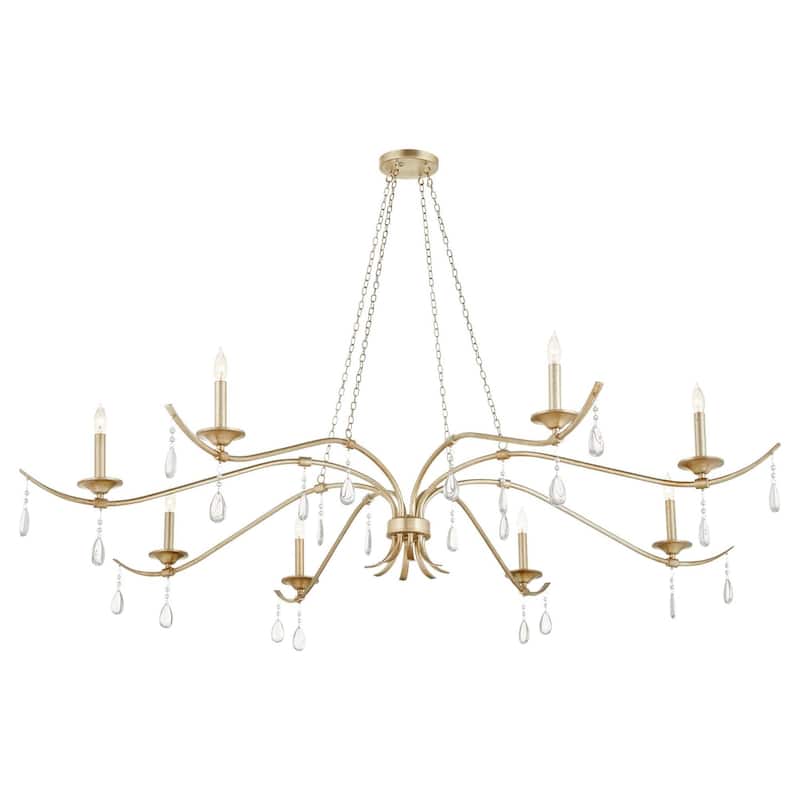 Quorum International 602-8 Lorelei 8 Light 64" Wide Crystal Candle