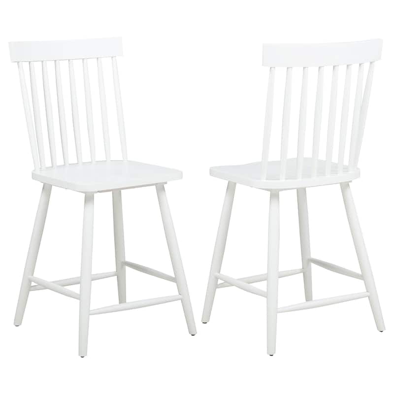 Andrews Windsor Counter Height Dining Side Chair (Set of 2) - White