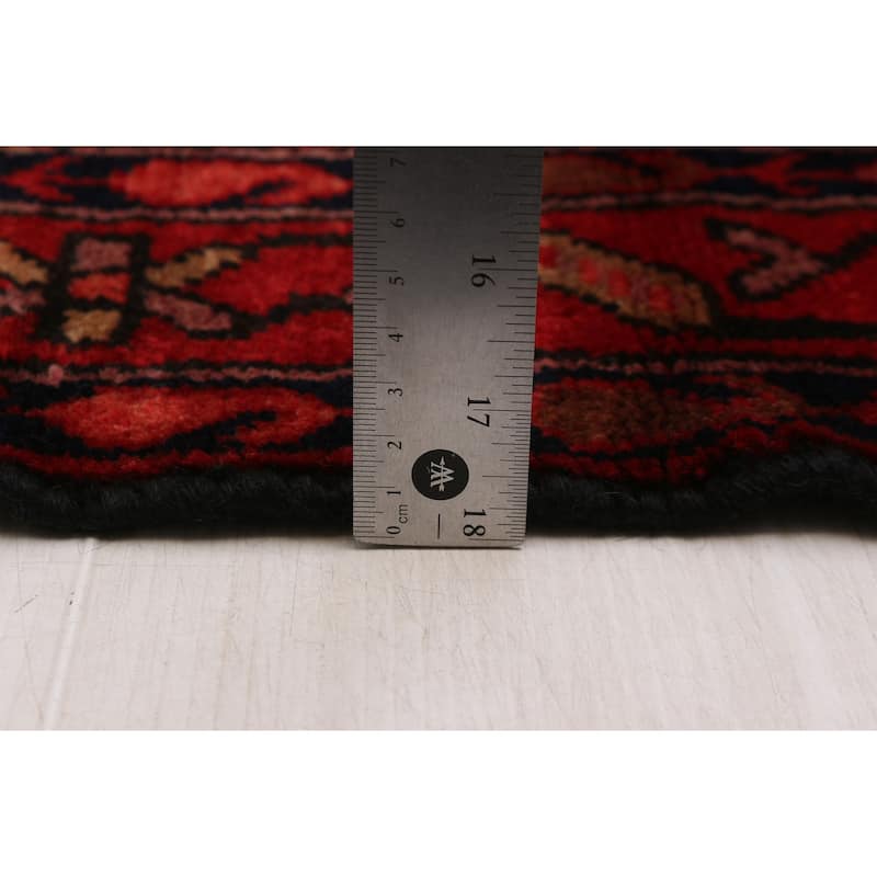 ECARPETGALLERY Hand-knotted Andelz Red Wool Rug - 3'6 x 4'10