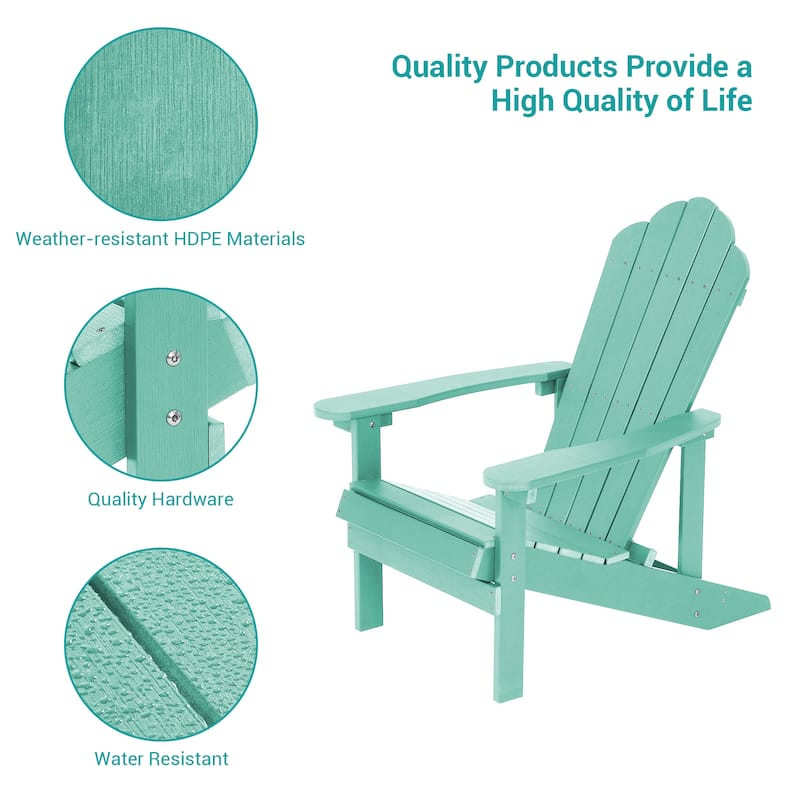 BONOSUKI Patio Adirondack Chairs Weather-resistant(Set of 2)