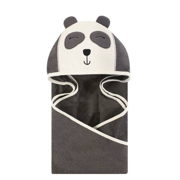 slide 1 of 1, Hudson Baby Infant Cotton Animal Face Hooded Towel, Modern Panda, One Size - Modern Panda - One Size One Size - Modern Panda