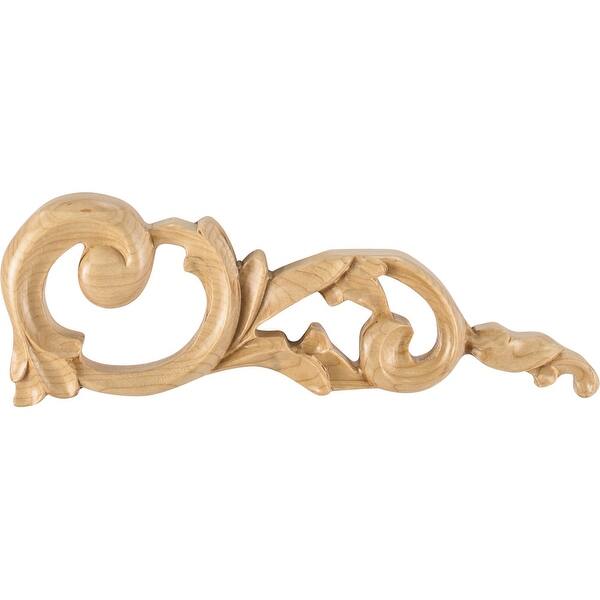 slide 1 of 1, Hardware Resources Right Onlay with Acanthus Styling, 3-1/2"H x Natural Maple