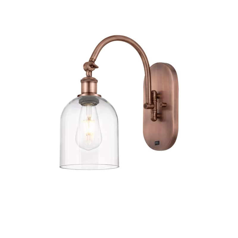 Innovations Lighting 518-1W-13-6 Bella Sconce Bella 13" Tall Wall - Antique Copper / Clear