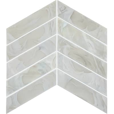 Daltile Starcastle 1" x 6" Chevron Glass Wall Mosaic (15 PC Per Carton) (12.75 SQFT Per Carton)