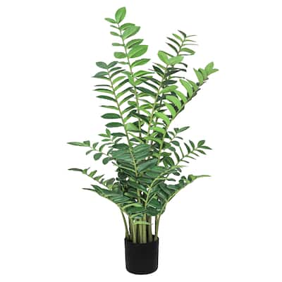 50in Real Touch Artificial Zamiifolia ZZ Plant in Black Pot - 50" H x 30" W x 30" DP