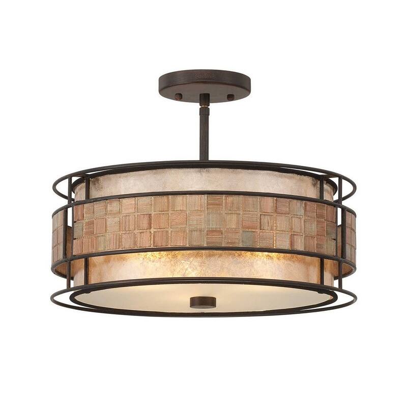 Laguna 3-Light Semi-Flush Mount in Renaissance Copper