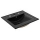 preview thumbnail 74 of 120, JONATHAN Y Aubert 3-Hole Rectangular Ceramic Single Sink Basin Vanity Top 20 in. - Black