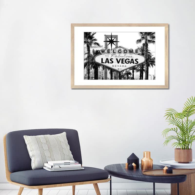 iCanvas "Black Nevada Series - Welcome To Fabulous Las Vegas" by Philippe Hugonnard PFA