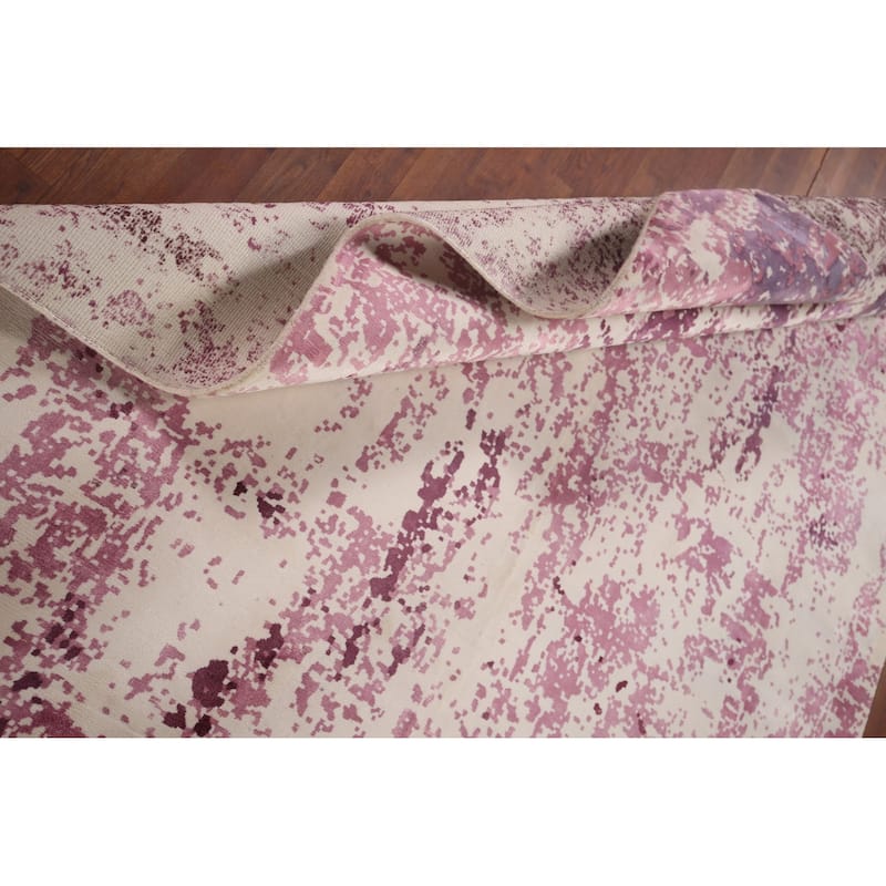 Contemporary / Abstract Indian Area Rug Handmade Wool Carpet - 5'11"x 8'11"