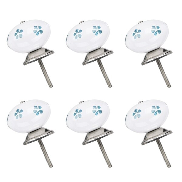 6pcs Ceramic Knobs Vintage Knob Drawer Round Pull Handle Furniture Door Cabinet Cupboard Wardrobe Dresser Decorative 40mm Dia #3