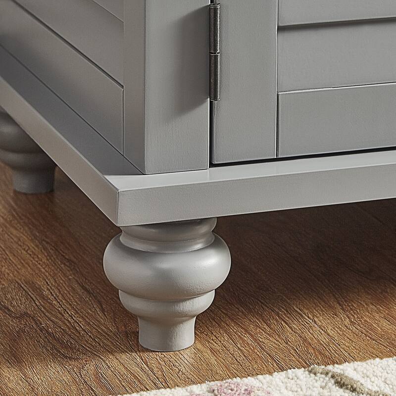 Maybelle Velvet Cushion Shutter Door Storage Bench by iNSPIRE Q Classic