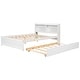 preview thumbnail 21 of 64, Wood Storage Bed with Trundle,Bookcase