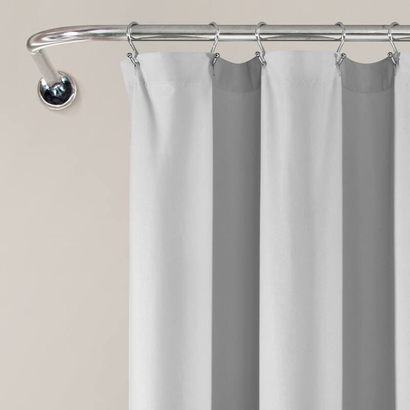 Lush Decor Tulle Skirt Colorblock Shower Curtain