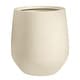 preview thumbnail 27 of 28, DreamPatio La Mirada 1-piece Fiberstone Tapered Planter for Indoor/Outdoor 11x11x12 - Tan