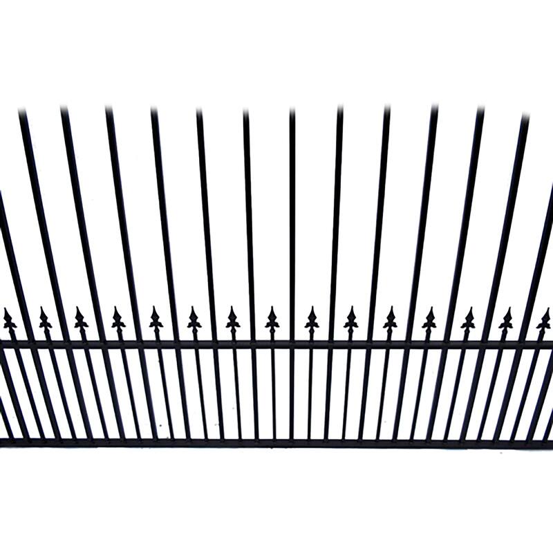 ALEKO Prague Style Galvanized Steel Swing Dual Driveway Gate 12 ft