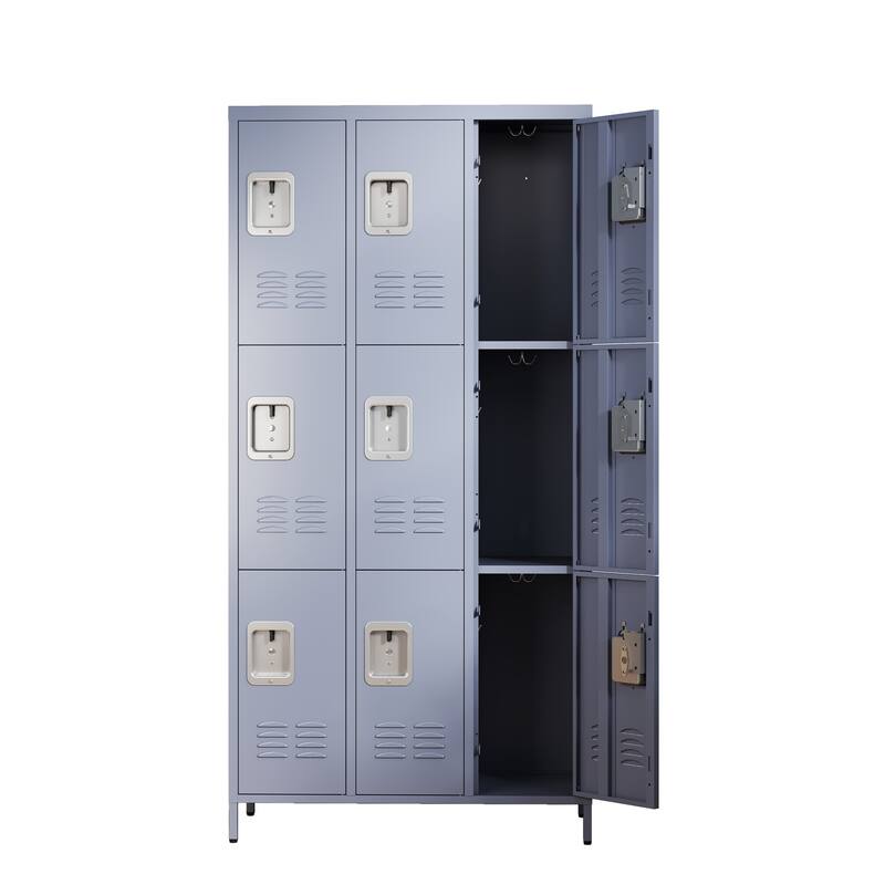9 Door 72"H Metal Lockers With Lock