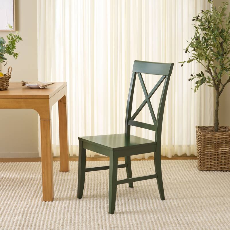 SAFAVIEH HOME Ksenia X-Back Side Chair - 18"W x 22"D x 38"H