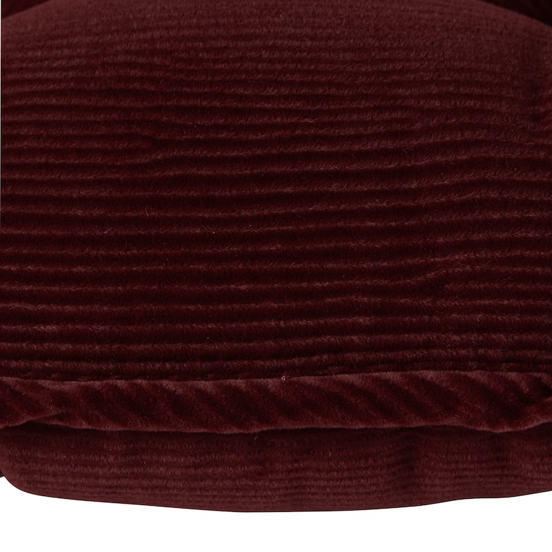 Wine 2-Piece Reversible Corduroy Jumbo Rocking Chair Cushion Set