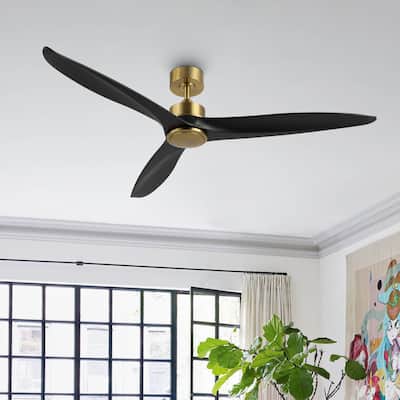 WINGBO 60" Solid Wood DC Motor Indoor Ceiling Fan with Remote Control