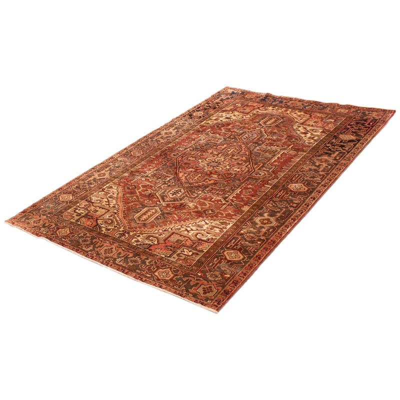 ECARPETGALLERY Hand-knotted Sarabi Dark Copper Wool Rug - 6'8 x 10'6