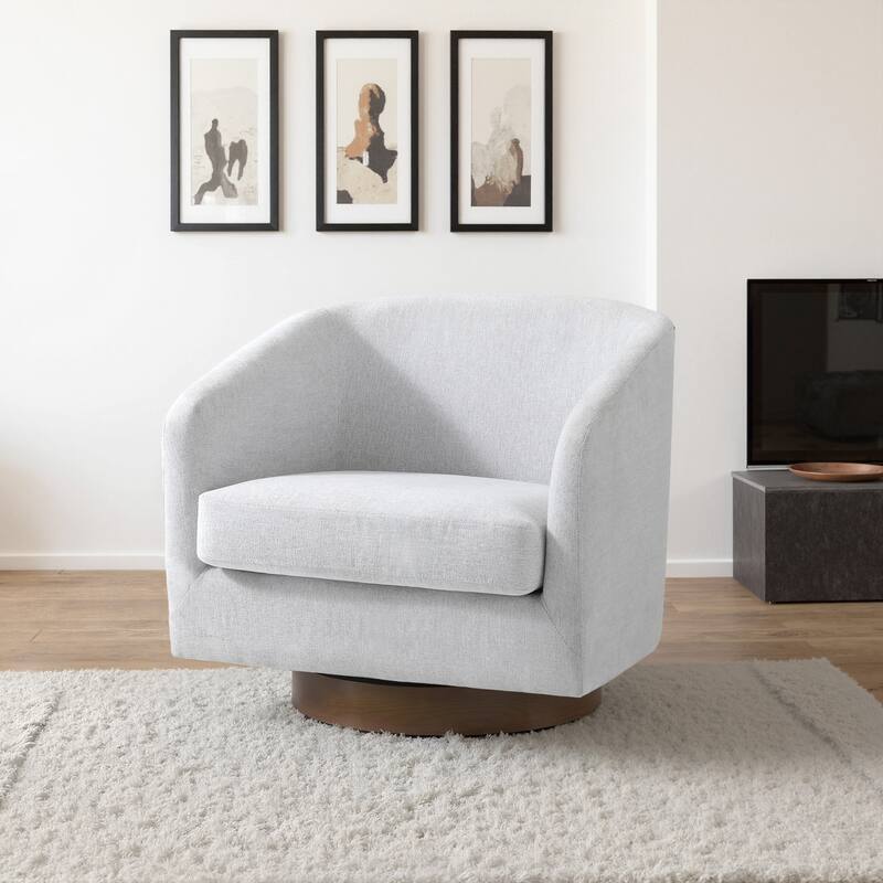 Modern 360°Swivel Barrel Chair