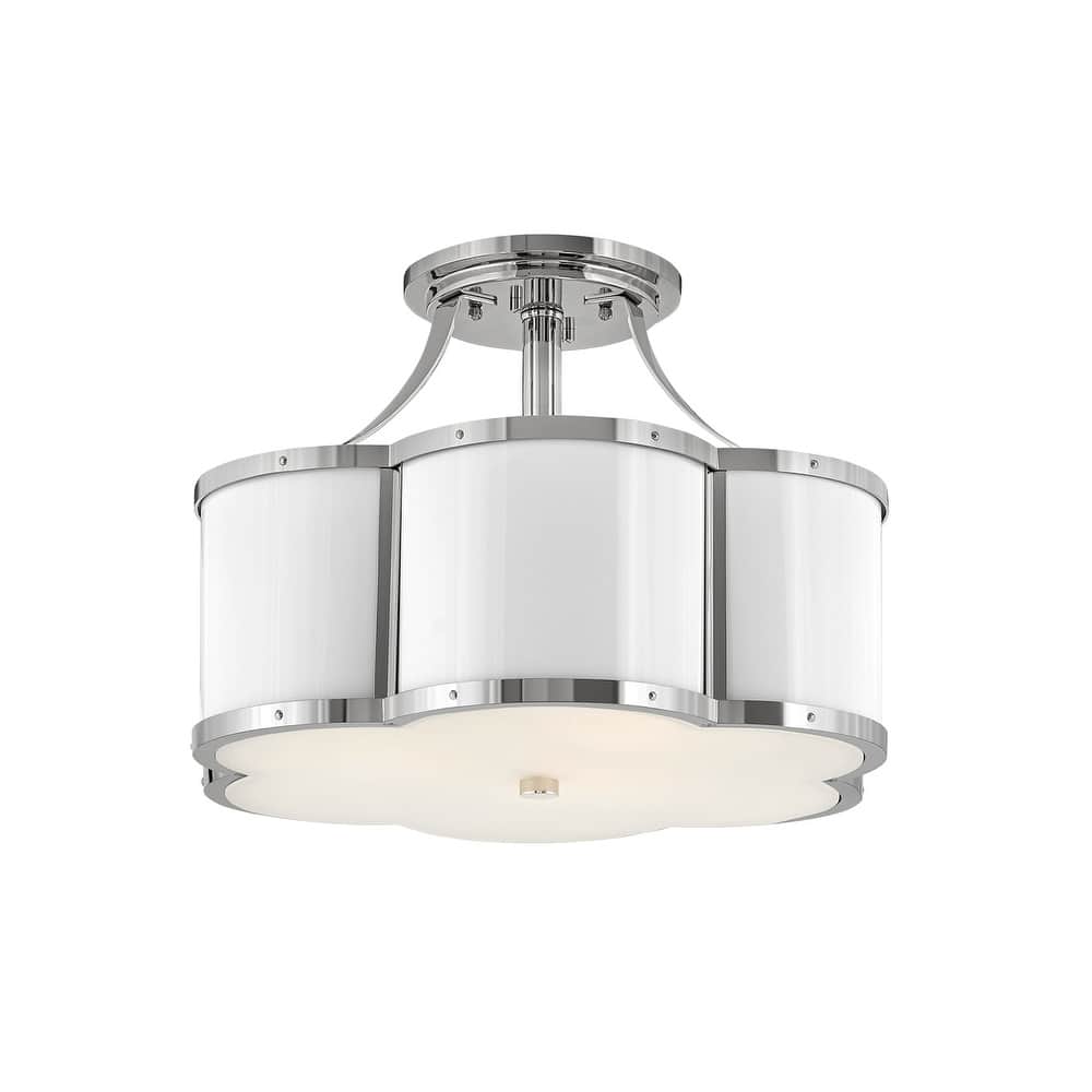 Hinkley Lighting Chance 3 Light 18" Wide Semi-Flush Drum Ceiling