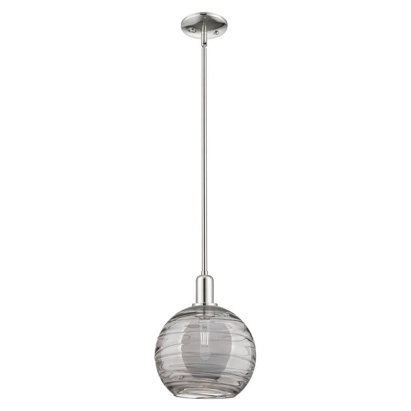 Innovations Lighting Endless Possibilities Arcadia - Athens Deco Swirl - 1 Light 10" Stem Hung Mini Pendant - Polished Nickel