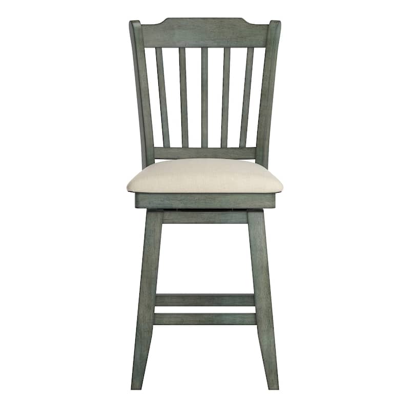 Eleanor Slat Back Wood Swivel Stool by iNSPIRE Q Classic