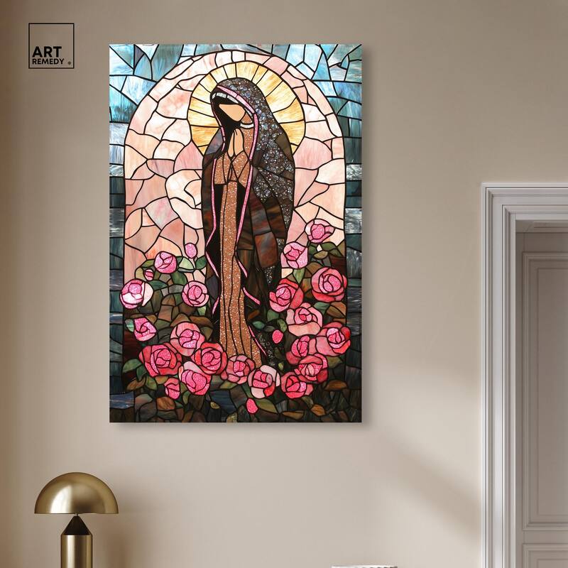 Glass Rosarium Guardian Canvas by Art Remedy, Gallery Wrapped