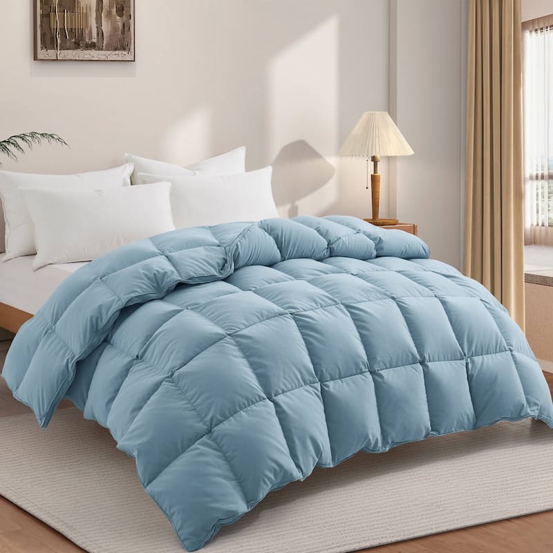 All Season & Lightweight Ultra Soft 360 TC White Goose Down Duvet Comforter