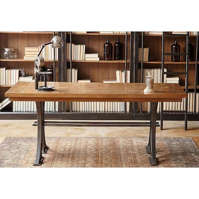 Toulouse Rustic Writing Desk, Writing Table, Office Desk, Brown