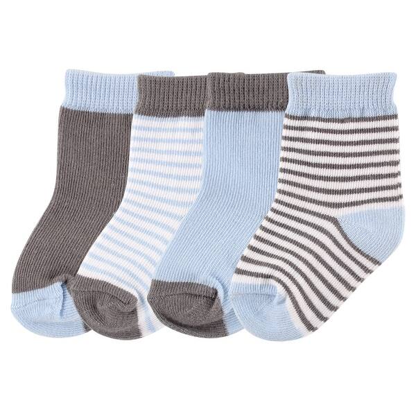 slide 1 of 1, Luvable Friends Baby Boy Socks Set, Light Blue, 0-6 Months - Light Blue 0-6 Months - Light Blue