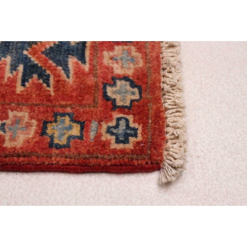 ECARPETGALLERY Hand-knotted Uzbek Ghazni Red Wool Rug - 2'7 x 9'5