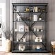 preview thumbnail 4 of 8, Marcin Transitional 58-inch 5-Shelf Metal Bookcase by Furniture of America