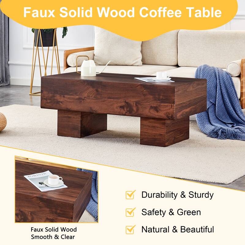 Modern Simple Texture Sticker MDF Coffee Table
