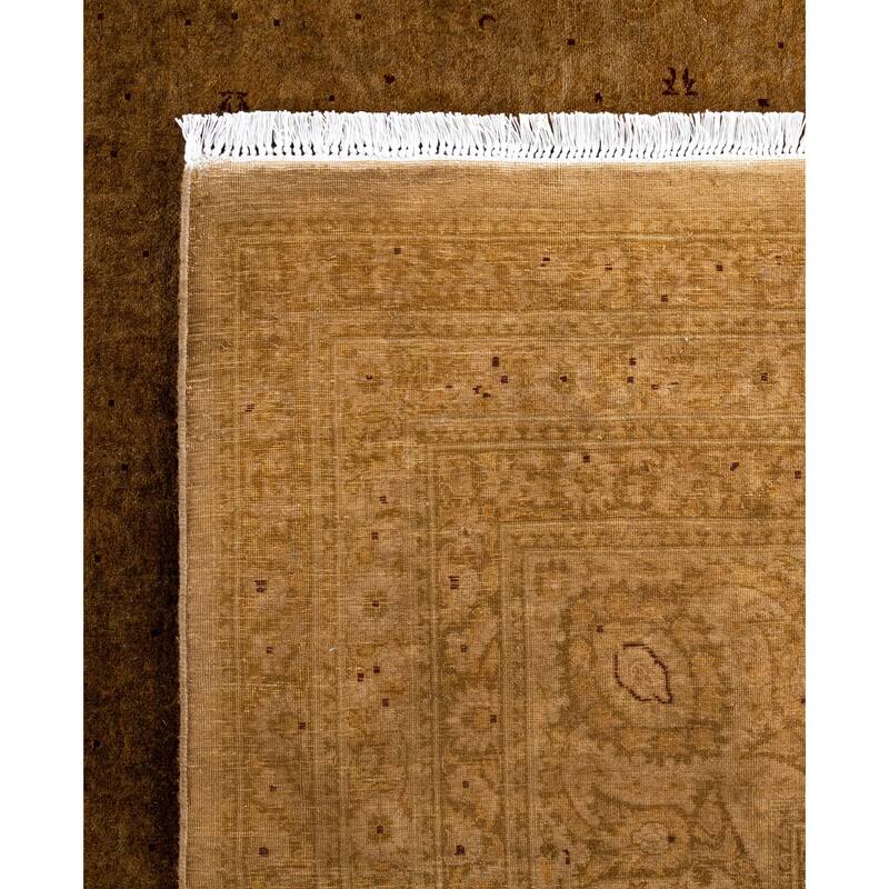 Overdyed One-of-a-Kind Hand-Knotted Area Rug - Gold - 9' 0" x 12' 0"