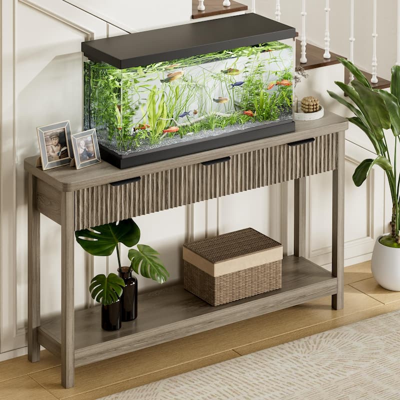 51"Wood Console Sofa Table with 3 Drawers for Living Room