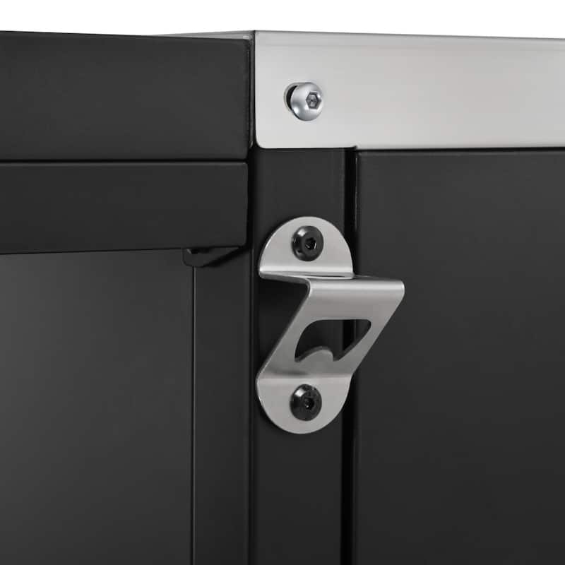 72.4" Large Grill Table Cart for Big Green Egg - Metal Outdoor Kitchen Island with Fold-out Prep Table & Adjustable Shelves