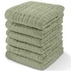 preview thumbnail 89 of 134, Baby Washcloths Muslin Cotton, Large 10"x10" by Comfy Cubs Pack of 6 - Sage