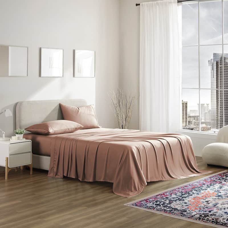 Pure Beech TENCEL™ Modal Sateen Sheet Set - Terracotta - Full