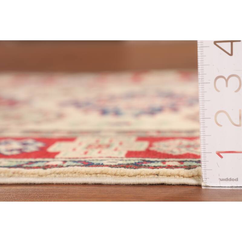 Kazak Accent Rug Handmade Oriental Foyer Wool Carpet - 2'10" x 4'2"