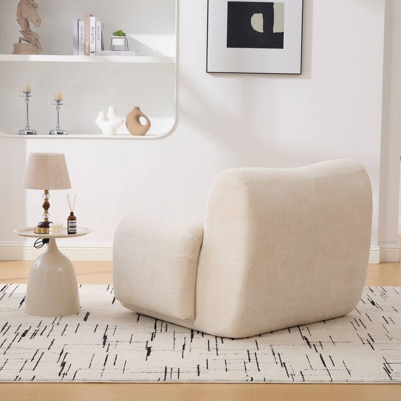 Roomfitters Oversized Chenille Accent Chair, Deep Seat Lounge Armchair Single Sofa for Living Room Bedroom Apartment Dorm