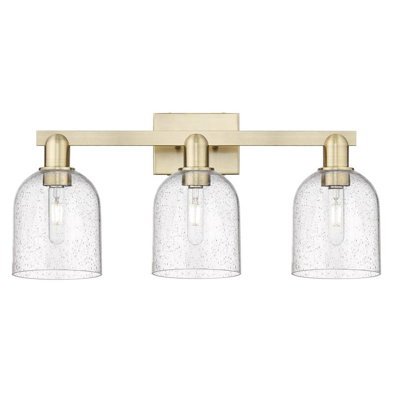 Innovations Lighting Endless Possibilities Arcadia - Bella - 3 Light 25" Bath Vanity Light - Antique Brass/Seedy