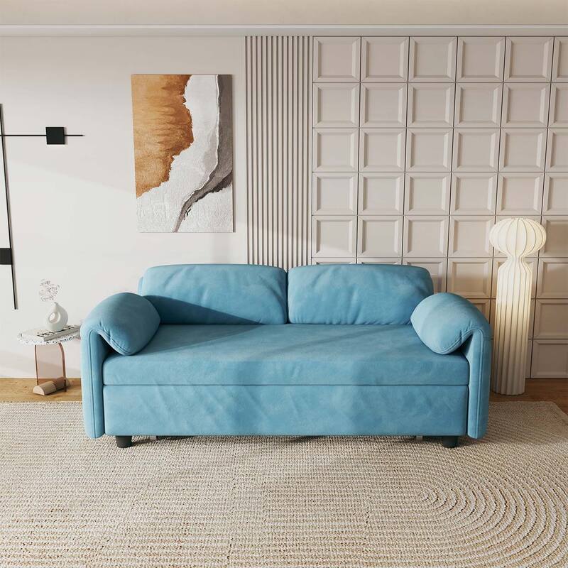 Sofa Centric Design: 54-Inch Sofa Bed with Dual Purpose - A Stylish Retractable Bed for Your Living Room