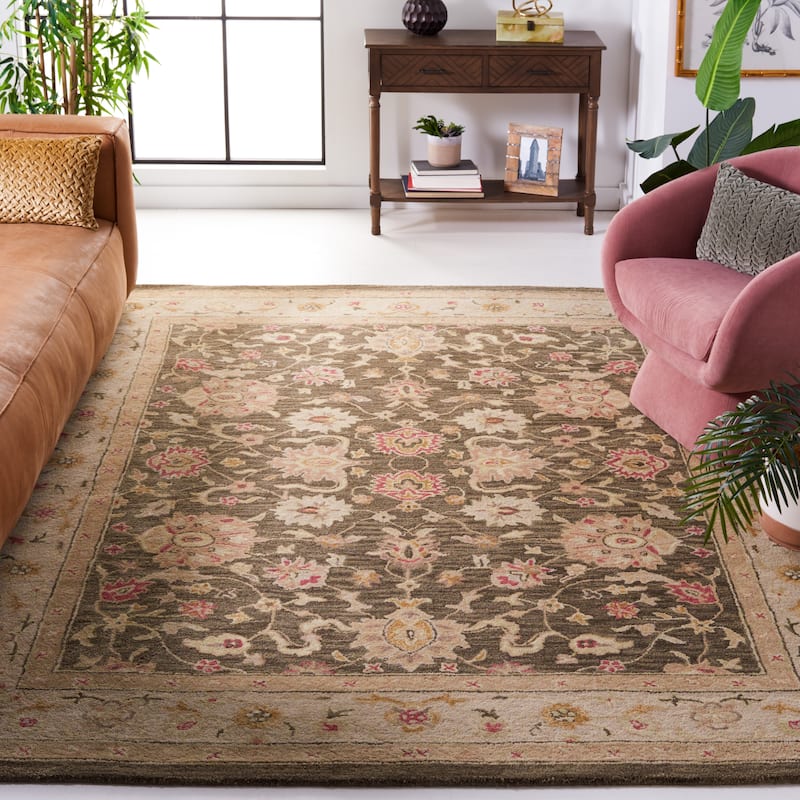 SAFAVIEH Handmade Antiquity Walentyna Traditional Oriental Wool Rug - 8'3" x 11' - Olive Grey/Beige