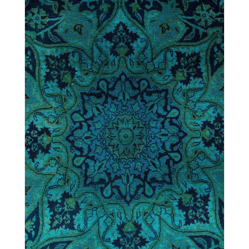 Fine Vibrance One-of-a-Kind Hand-Knotted Area Rug - Blue, 6' 2" x 9' 3" - 6' 2" x 9' 3"