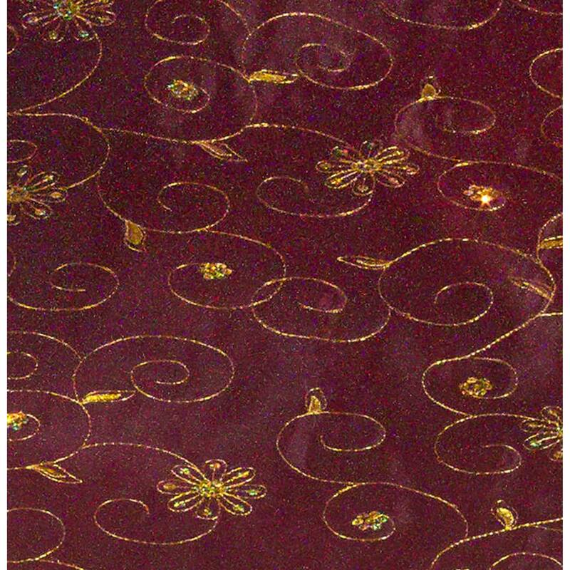 Embroidered Tree Skirt With Sequined Design