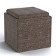 preview thumbnail 75 of 92, WYNDENHALL Townsend 17 inch Wide Contemporary Square Storage Ottoman